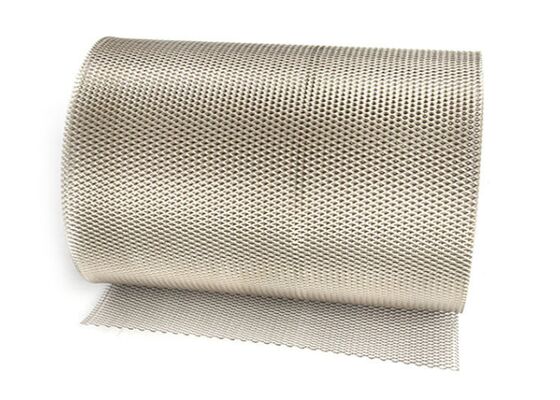Micro Hole Flattened Silver Titanium Expanded Metal Mesh for Electrode 4*8mm