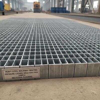 Heavy Steel Walkway Grating Pressure-locked Weld Way Free Sample Perfect for Industrial Flooring and Elevated Walkways