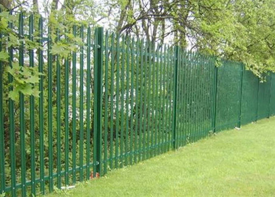 Pvc Coated Steel Palisade Hàng rào W Loại nhạt Euro 6 X 8 Feet cho trường học