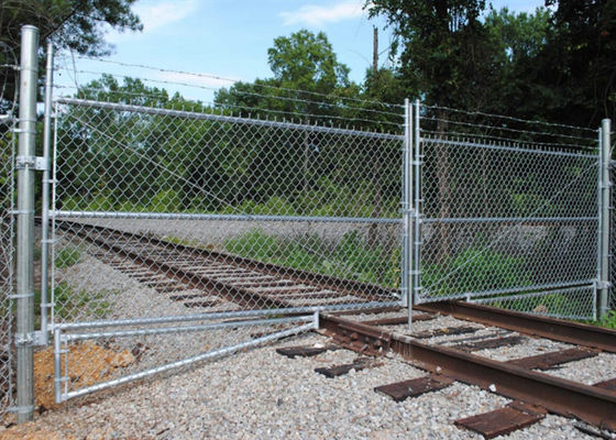 Hàng rào liên kết chuỗi tạm thời 6 inch X 8 inch mạ kẽm Iso 9001 2015