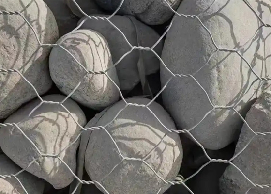 Hot Dip Gavanized Gabion Box / Hexagonal Gabion Stone Cages cho lũ lụt