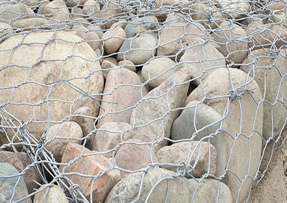 Lưới sợi Gabion sáu góc cho bảo vệ cầu 1 * 2 * 0,5m 80 * 100mm