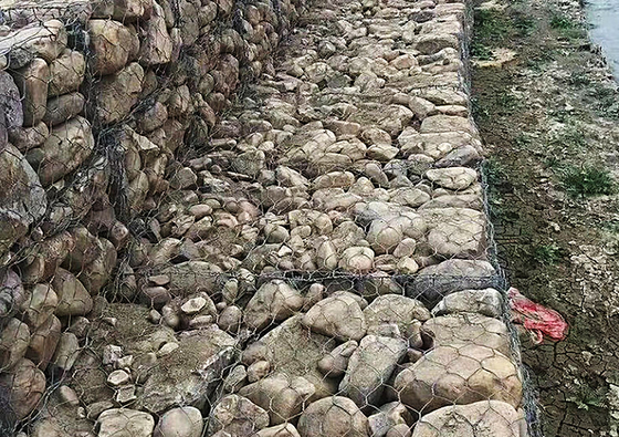Lồng đá Gabion được làm bằng Gavanized để ngăn chặn phá vỡ đá 2 * 1 * 1m