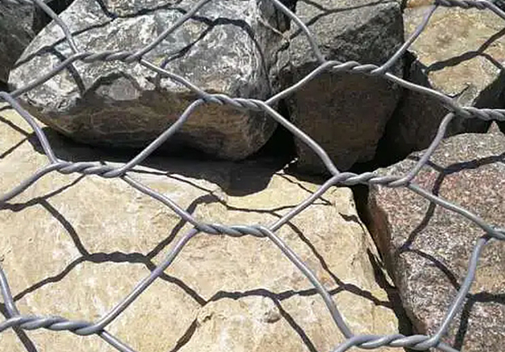 Tinh kim loại phủ kẽm Stone Cage Box Gabion giỏ 60 * 80mm cho tường giữ