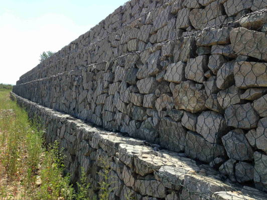 Galvanized Gabion Mesh Sợi thép bền cho tường giữ cảnh quan