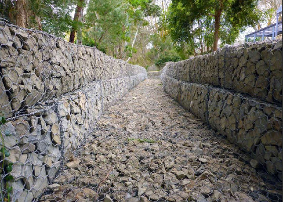 Hot đắm galvanized Gabion Wire Mesh với lỗ lưới 80x100mm