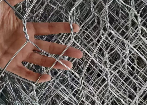2x1x1 Hot Dip Galvanized Gabion Wire Mesh Stone Cage Để bảo vệ cầu 2.7mm