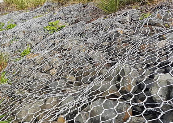 0.5mx0.5mx1m 4mm PVC phủ Gabion Mesh chống rỉ sét cho bảo vệ bờ sông cảnh quan
