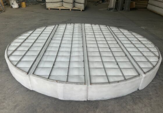 PP đan lưới sợi Demister Pad SS304 khung cho SO2 ướt Scrubber 3000mm