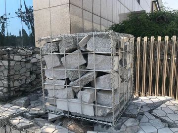 Mạ kẽm nhúng nóng hàn dây Gabion Lưới Gabion Giỏ bảo vệ mùa thu đá